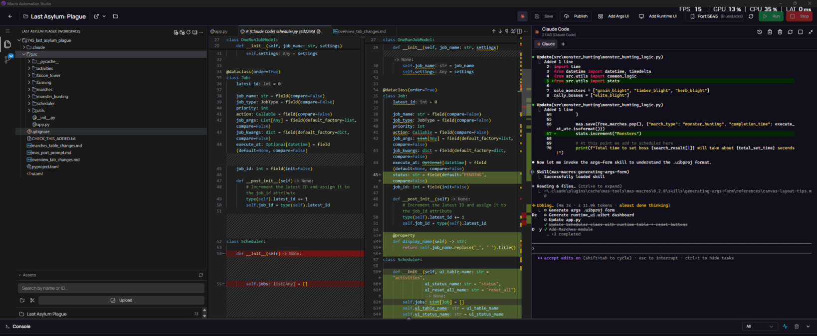 Macro Automation Studio 1.0.116 Major Update: Claude CLI, UI Builder, Git and More